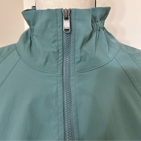 Athleta Teal Quarter-Zip Pullover with Mesh Ventilation SZ S - Picture 3 of 10